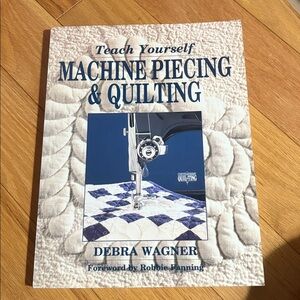 Teach Yourself Machine Piecing & Quilting Book - Blue and White Cover